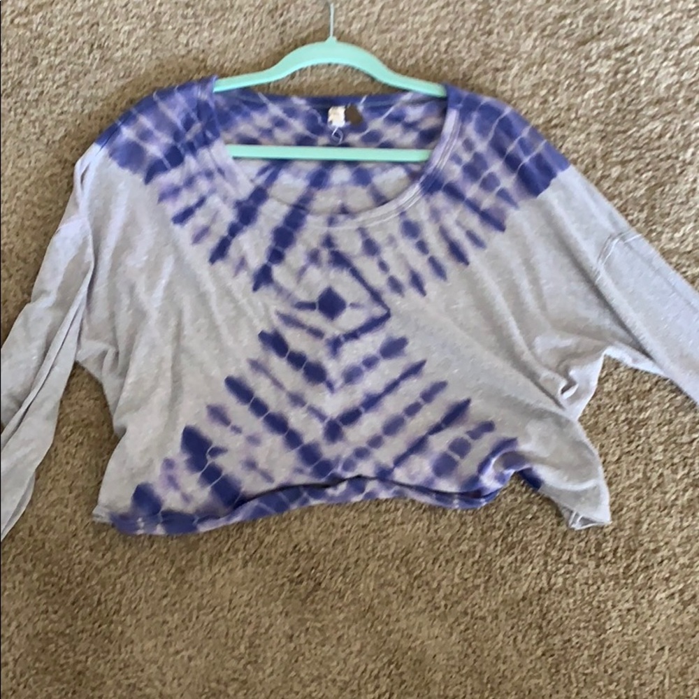 Free people cropped tye-dye longsleeve